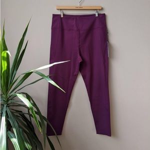 Full Length Plum High Waist Compressive Legging